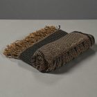 Velký šátek 215x105 velký hnědo modrý dámský šátek