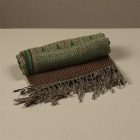 Dámský šátek 215x105 zelený hnědý elegantní dámský šátek