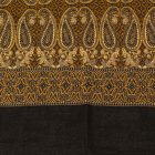 Elegantní šála zlatá černá 215x105 tenká dámská šála