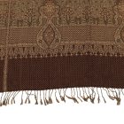 Šátek s orientálním vzorem hnědý 215x105 bavlněný šátek