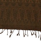 Elegantní dámský šátek 215x105 tmavě zelený s autentickým vzorem