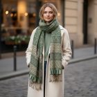 Velký šátek zelený 215x105 velký dámský a pánský šátek