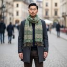 Velký šátek zelený 215x105 velký dámský a pánský šátek