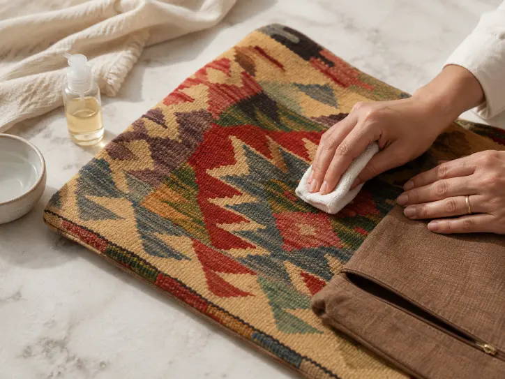 Jak čistit povlaky na polštáře Kilim a jak o ně pečovat?