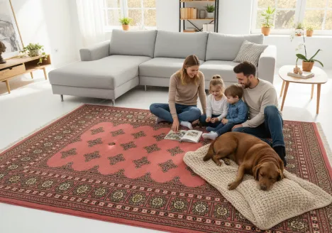 koberečky do obývacího pokoje a domácí mazlíčci
