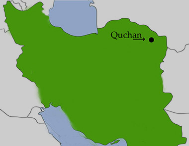 Mapa Quchan
